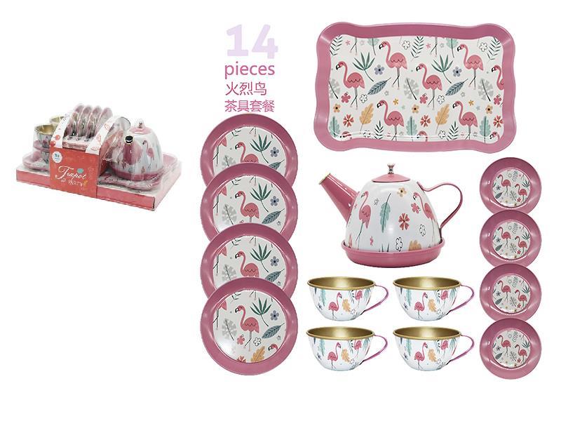 Tinplate Tea Set - Flamingo