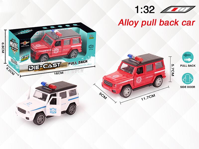 1:32 Benz G550 Alloy Open Doors Pull Back Police Car