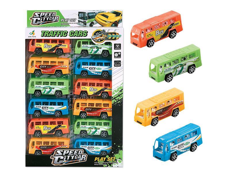 Pull Back Bus 12pcs