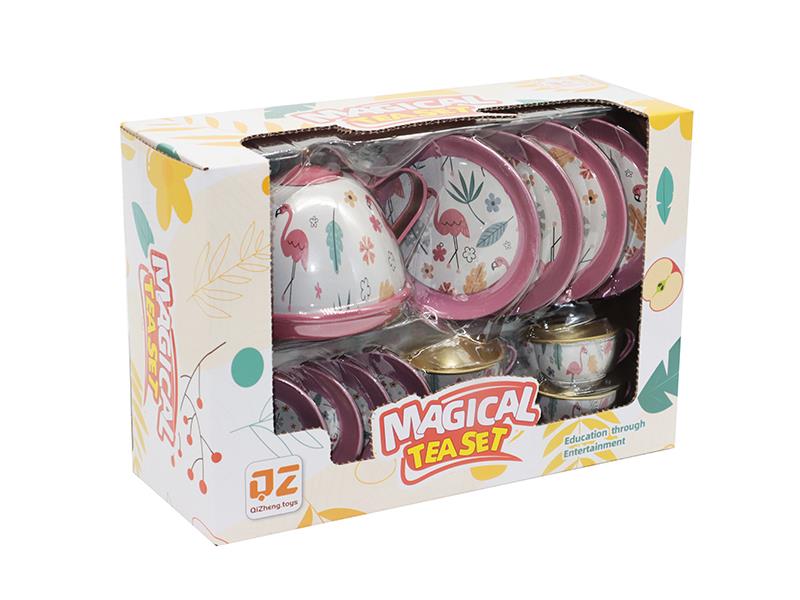 Tinplate Tea Set - Flamingo