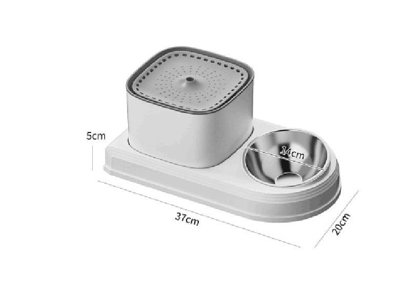 Cat Drinking And Feeding Integrated Machine