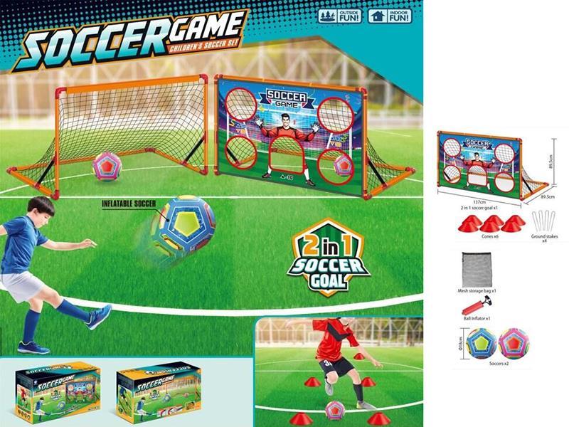 Folding Football Goal Set