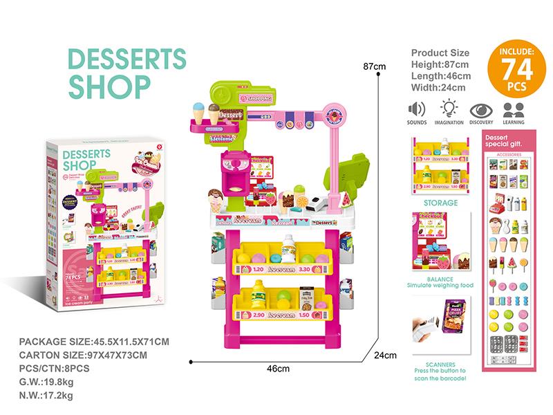 Supermarket Counter Play Set 74pcs
