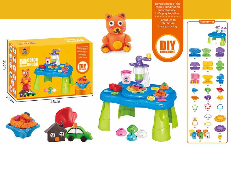 DIY Colour Clay Play Dough Table