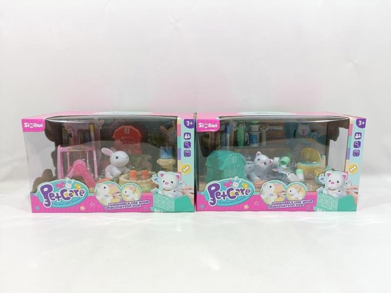 (New) House Cake Box: Puppy And Rabbit (Two Mixed Sets)