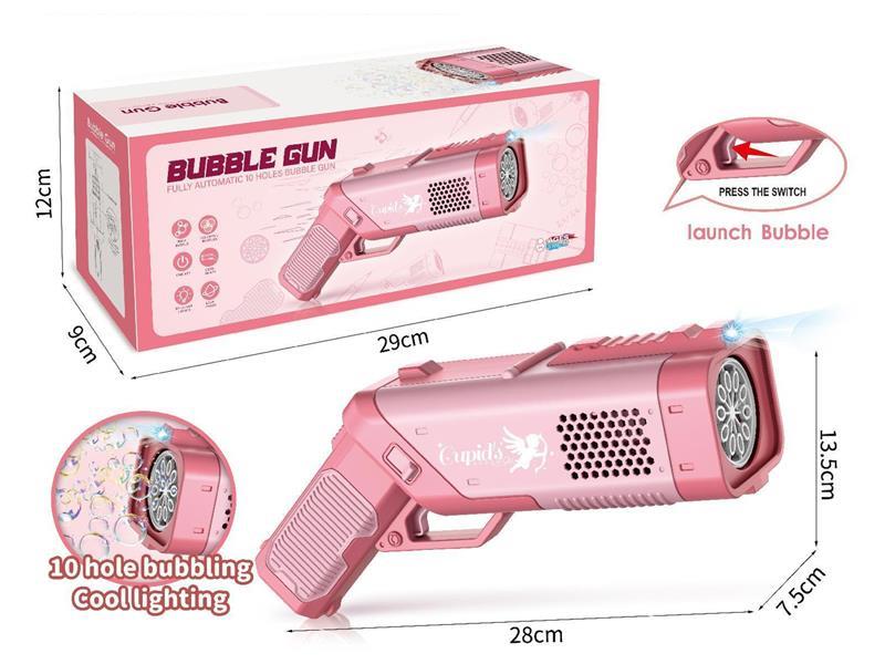 10-Hole Automatic Concept Pistol Bubble Machine