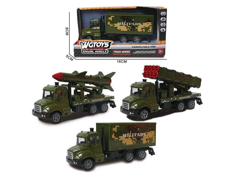 1:64 Alloy Pull Back Military Vehicle