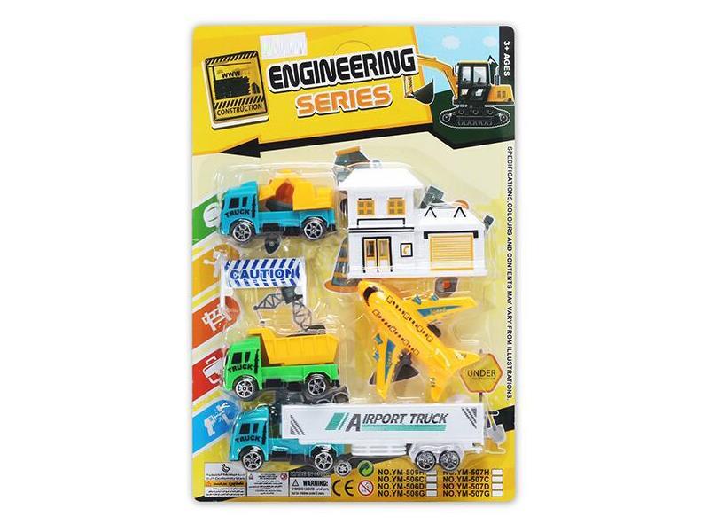 Slide Cartoon Engineering Vehicle Set