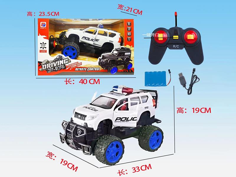 1:12 Prado  5-Channel Remote Control Off-Road Police Car(One Key Door Opening)