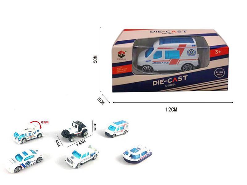 1:64 Slide Alloy Ambulance 1PCS