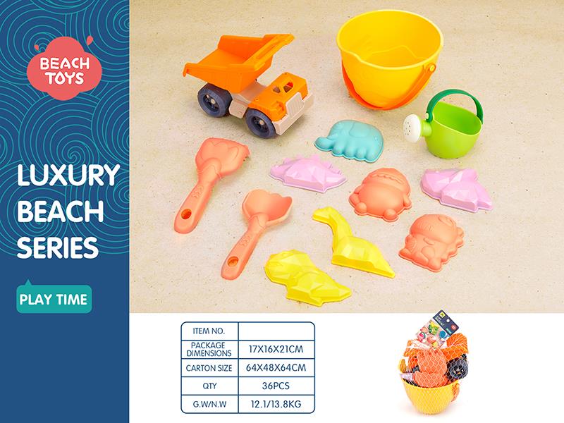 Soft Plastic Sand Bucket Set(12pcs)