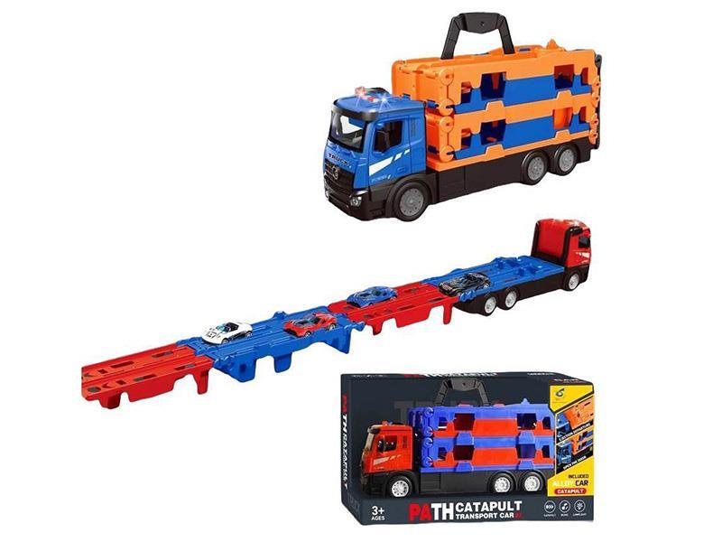 Friction Ejection Track Transport Vehicle(With Lights And Music, Story) + 2 Alloy Cars