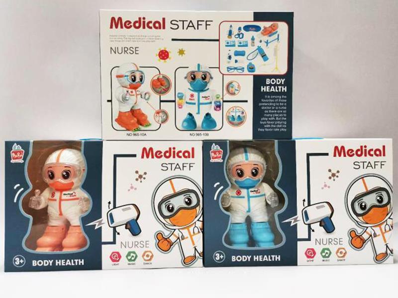 Medical  Staff B/O Skating Robot +Doctor Set(With Light And Music)