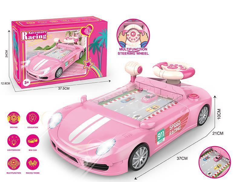 Electric Steering Wheel Racing Challenge Game Console 20 Levels (Lights + Music)