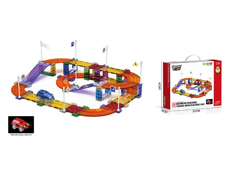 B/O 102Pcs Rail Car Magnetic Disc Set - Standard Version