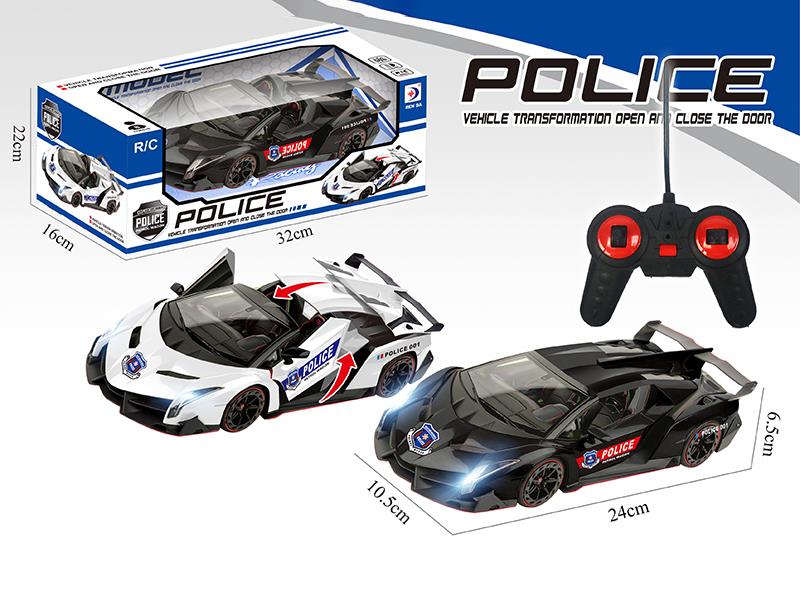 Remote Control One-Key Door Opening Simulated Police Car