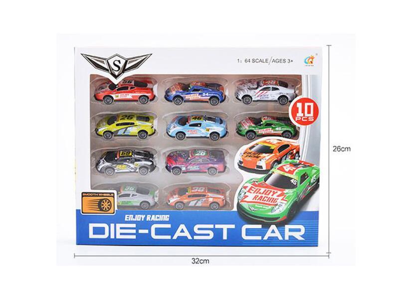 1:64 Pull Back Alloy Car 10PCS
