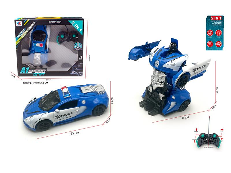 1:18 8-Channel Remote Control Bugatti Transformation Police Car(Not Included Batteries)