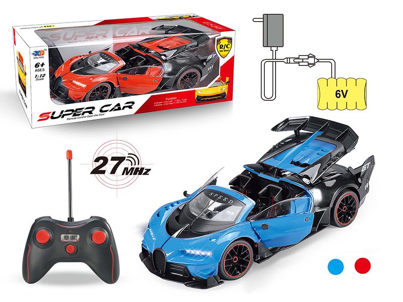 1:12 Bugatti 3 Open Doors Remote Control Convertible Car(With Charger,Rechargeable Batteries)