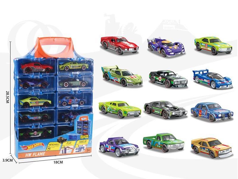 A 1:64 Alloy Car With 12 Pieces In A Carrying Cas