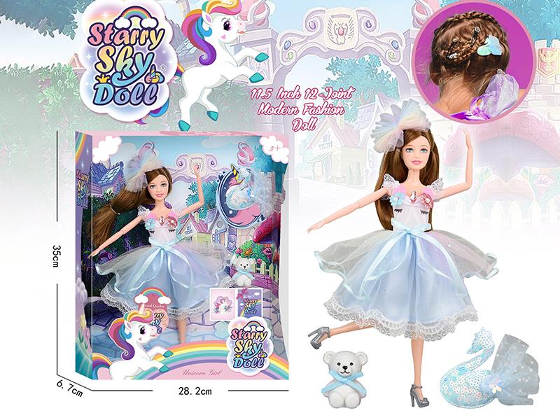 11.5 Inch 12-Joint Unicorn Theme Fashion Doll