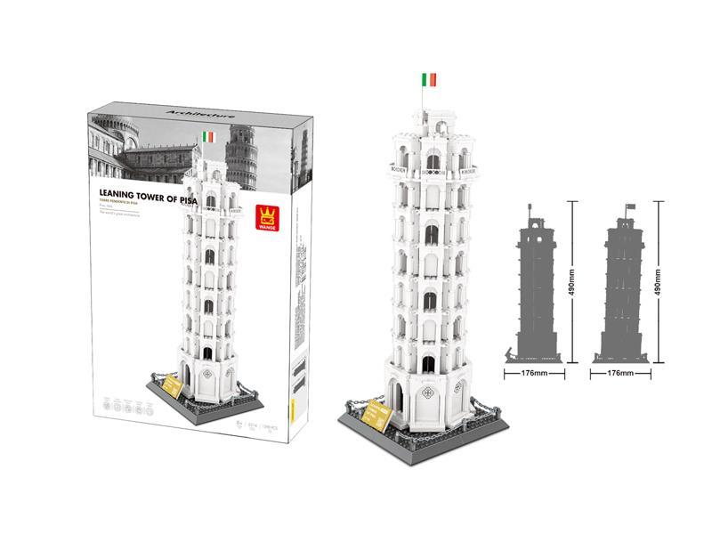 1334PCS The Leaning Tower of Pisa-Italy  Building Blocks