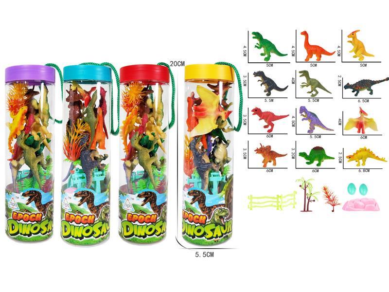 10Pcs Painted 3 Inch Dinosaur