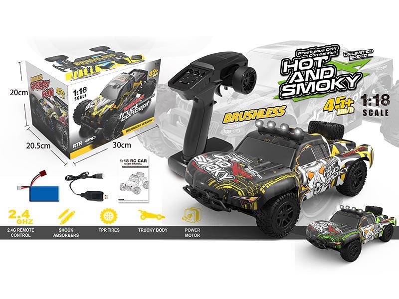 2.4G 1:18 Remote Control 4WD Brushless Off-Road Vehicle