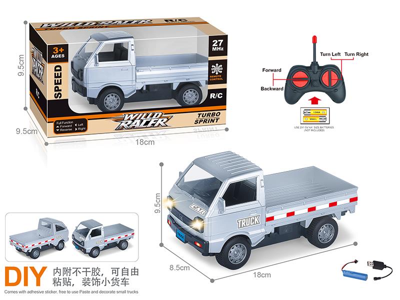 27MHz 4-Channel Remote Control Spray-Painted Transport Vehicle With Headlight(Included Batteries)
