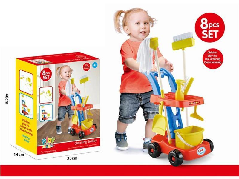 8PCS Cleaning Cart Set