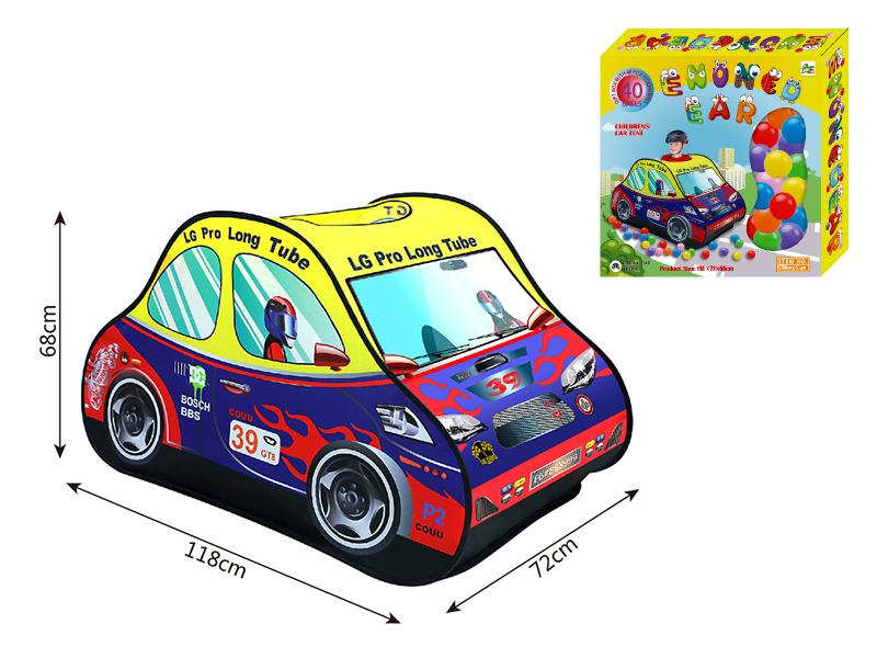 Racing Car Shape Children Play Tent + 40 Balls