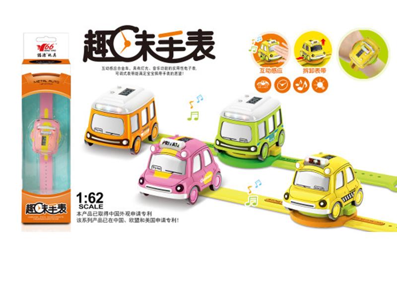 1:62 Watch Alloy Q Version Bus With Lights And Music, Induction