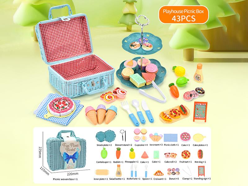 Dessert Picnic Basket Set 43pcs