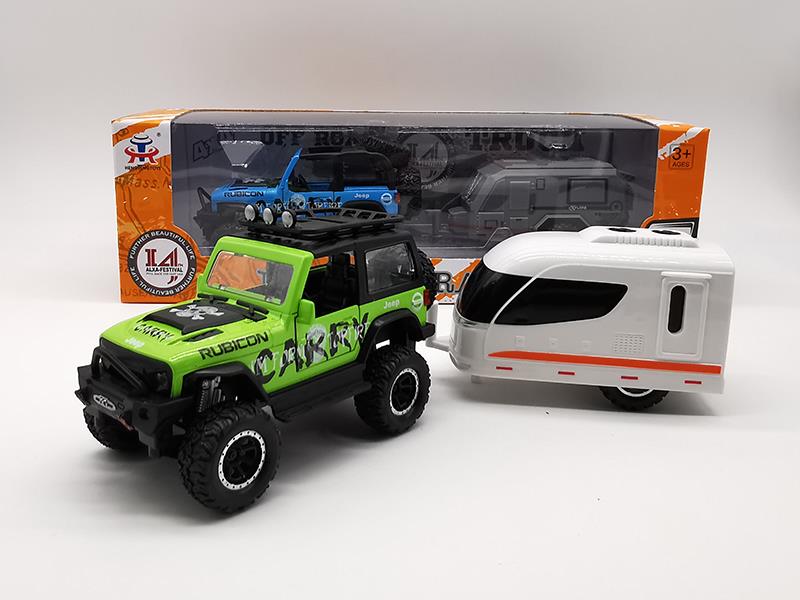 Pull Back Alloy Shock Absorption Wrangler Off-Road Vehicle With Motorhome(Sound And Light)