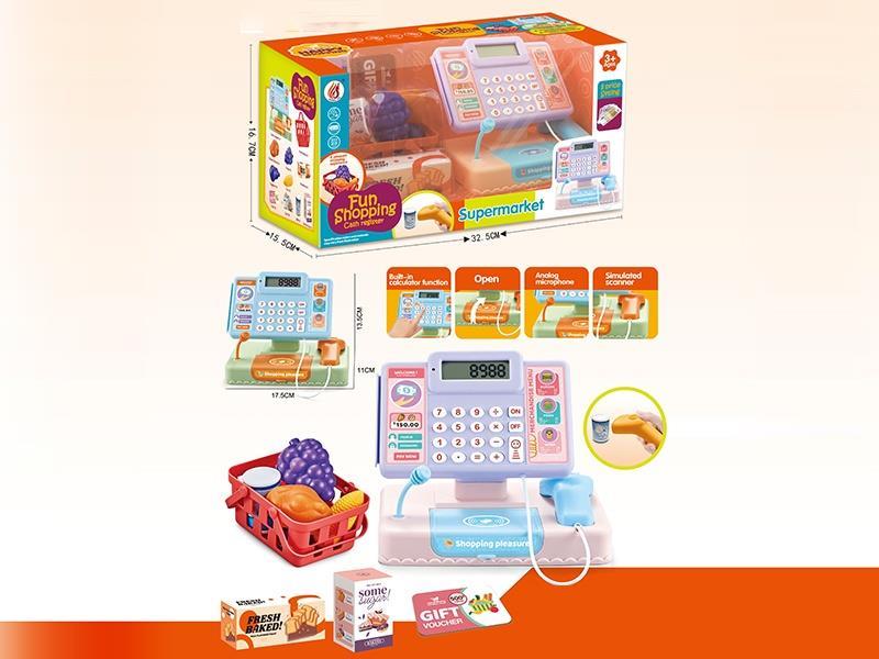 Cash Register Is Equipped With Calculation, Scanning And Sound Functions (Single Model With Two Colors Mixed)