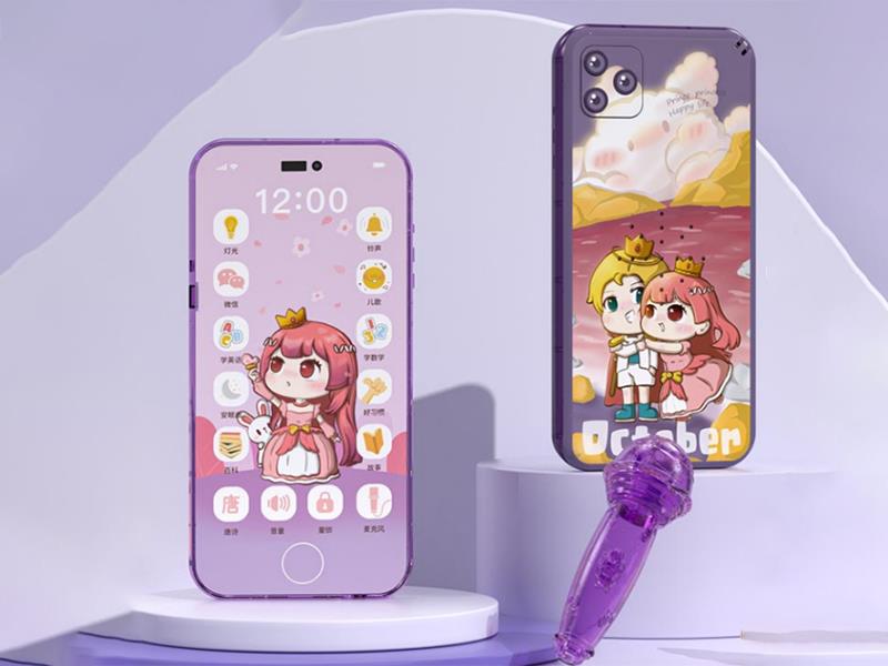 Touch Mobile Phone(Transparent ,With Light)Purple