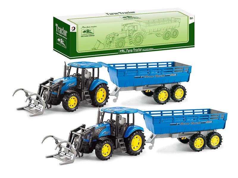 Friction Farm Tractor With Tailer