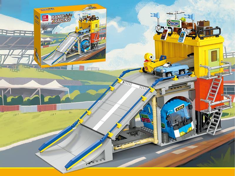 Ramp Racing Scene Building Blocks 678pcs
