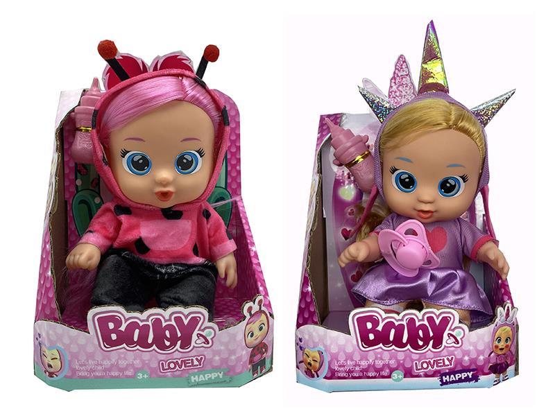 10 Inch Vinyl Girl Doll With Hair With Music