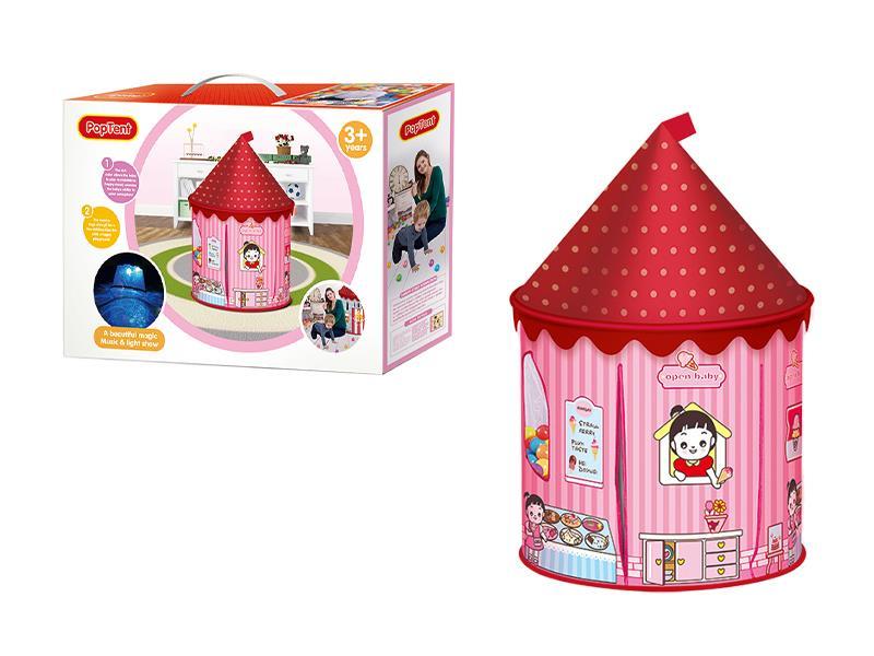 Dessert House Yurt With Colorful Projection Lights