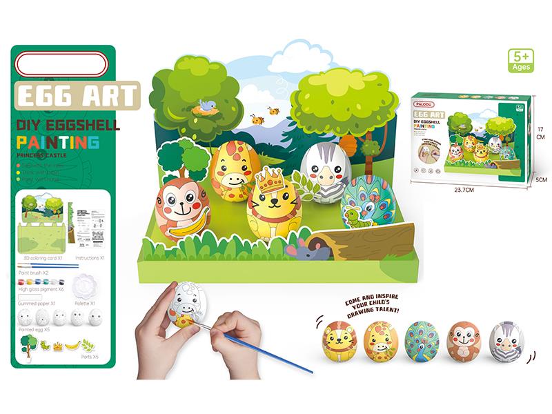 Egg Art DIY Eggshell Painting(Animal Forest)