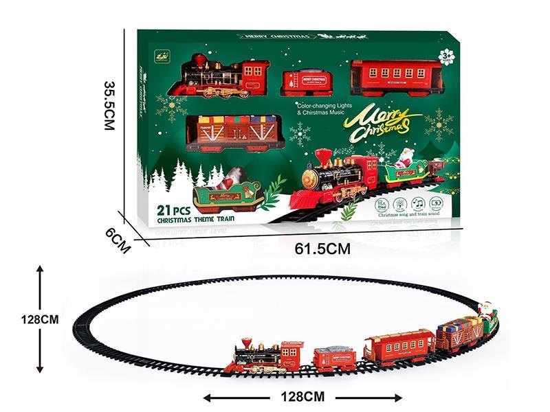Christmas Theme Rail Train (Christmas Music + Train Sounds + Lights)