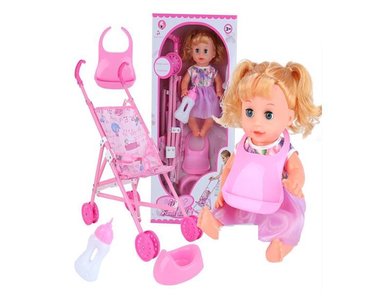 Cart With Female Doll Set