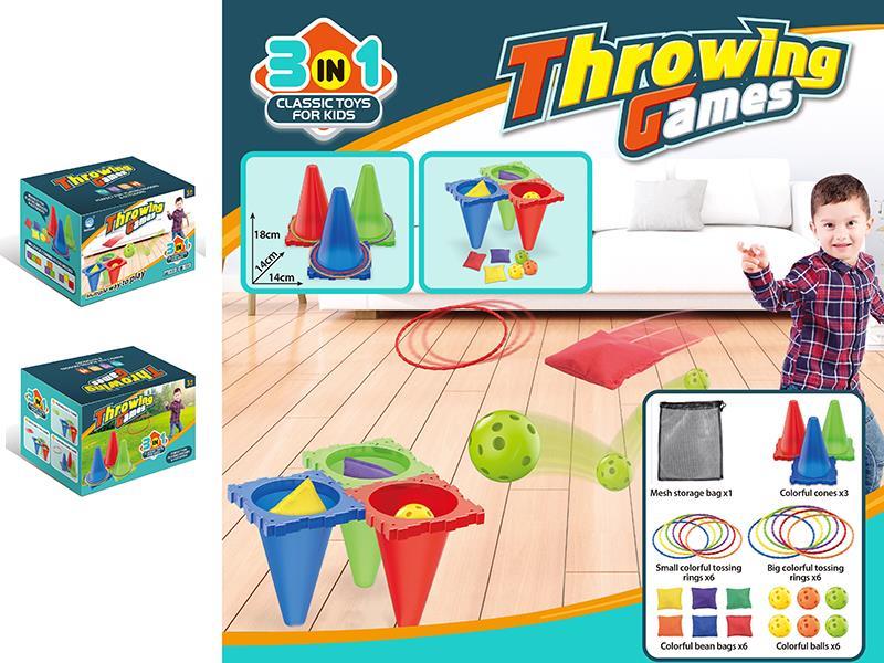 3 Color Cones Throwing Game