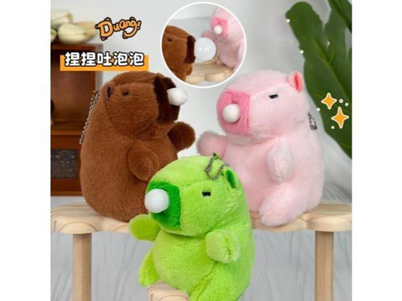 Capybara Bubble-Blowing Pendant (Bead Chain)