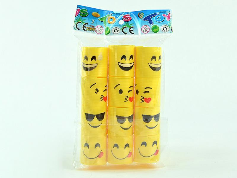 12pcs QQ Emoji Pattern Rainbow Circle