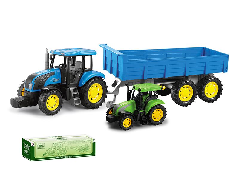 Friction Farm Tractor With Tailer