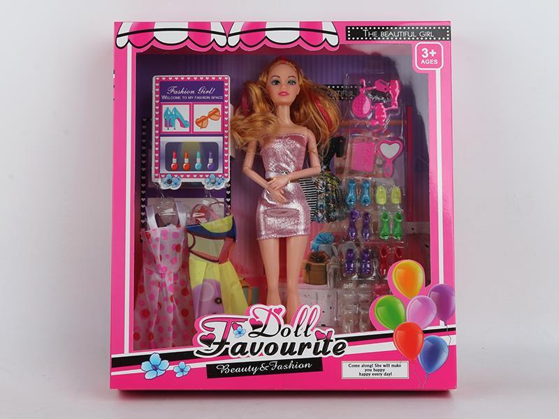 11.5 Inch Solid Articulated Doll+Shoes+Comb