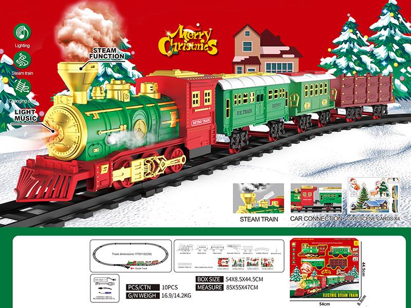 Electric Classic Steam Rail Train(Christmas)