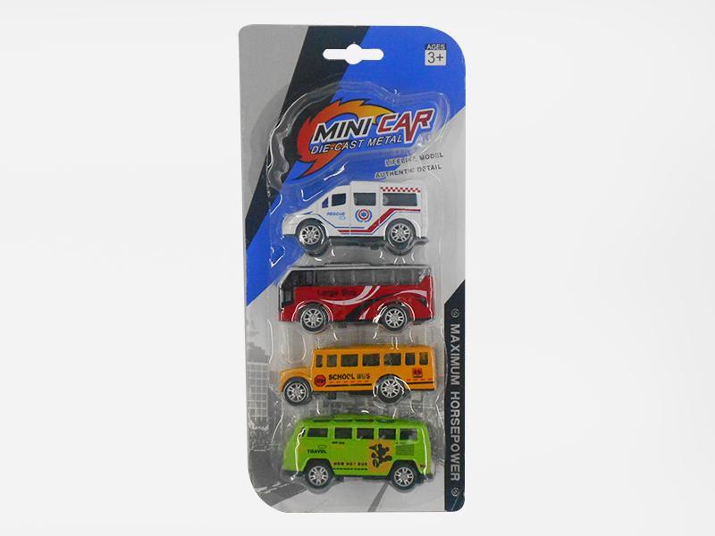4PCS Mini Pull Back Simulated Alloy Car